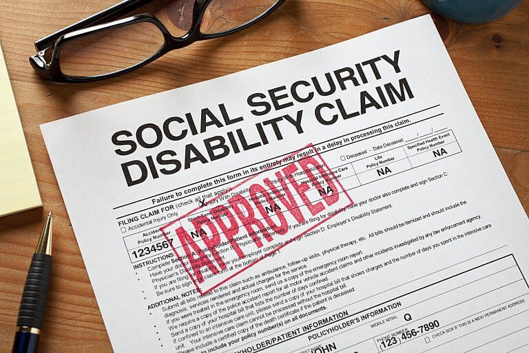 Social Security Disabilty form stamped APPROVED.