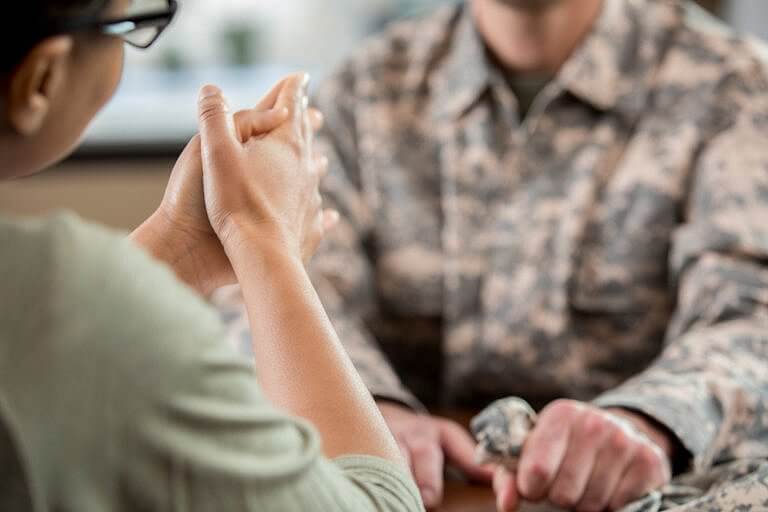 Veteran speaking with physician