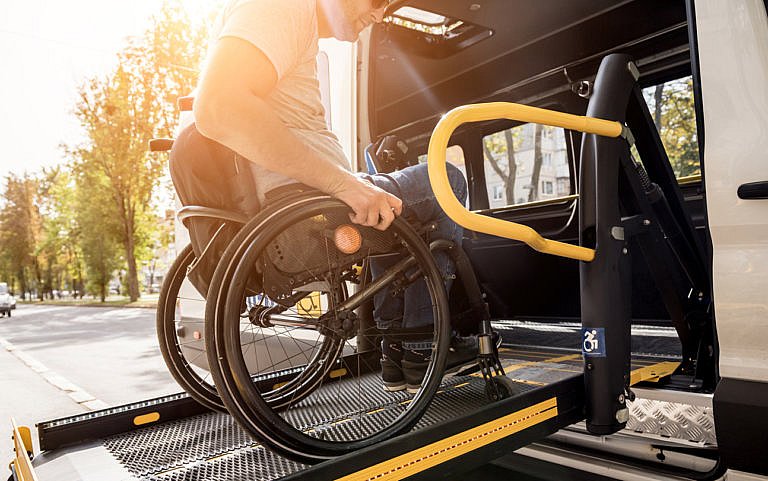 disabled man going to disability hearing