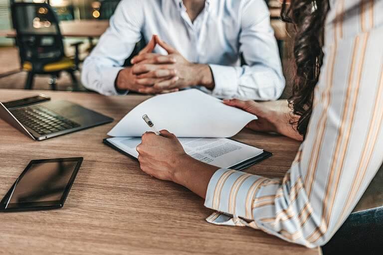social security attorney meeting with client