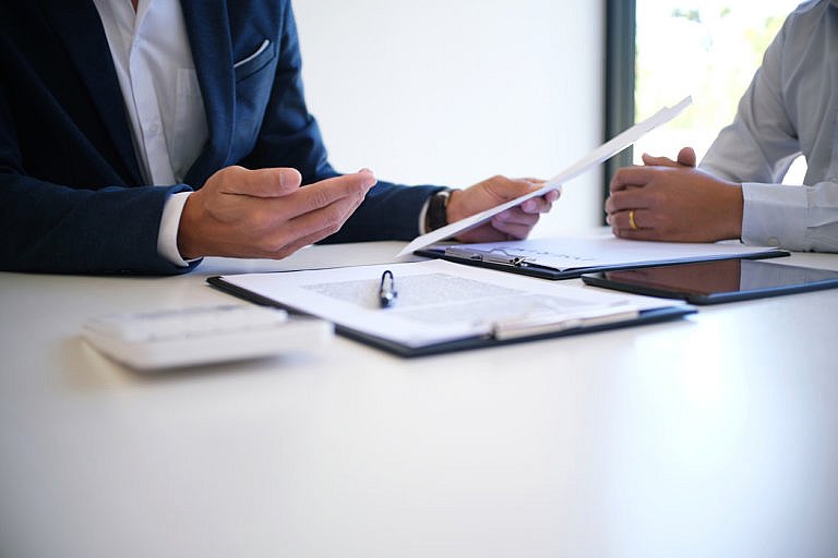 SSDI attorney meeting with client