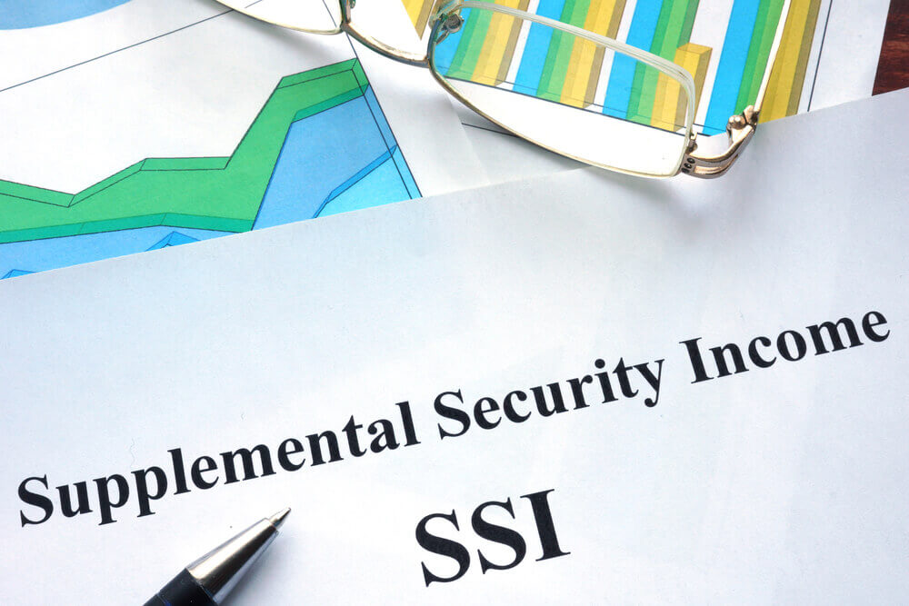 Supplemental Security Income (SSI) written on a paper.