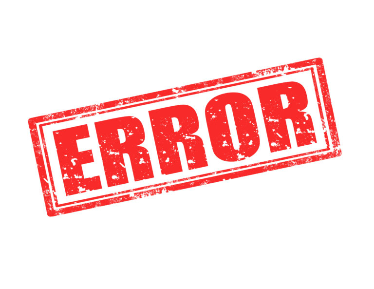 Grunge rubber stamp with word Error inside