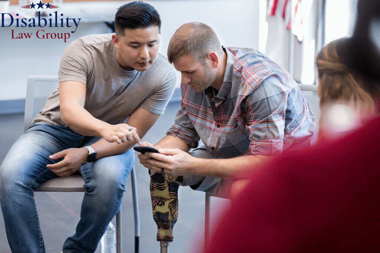 Michigan veteran with prosthetic leg receiving help on VA disability benefits application