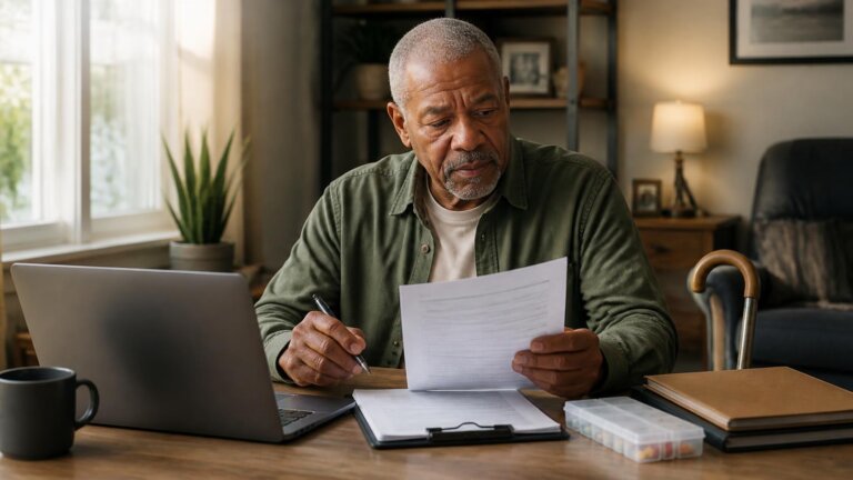 Veteran discussing secondary service-connected conditions with a medical provider