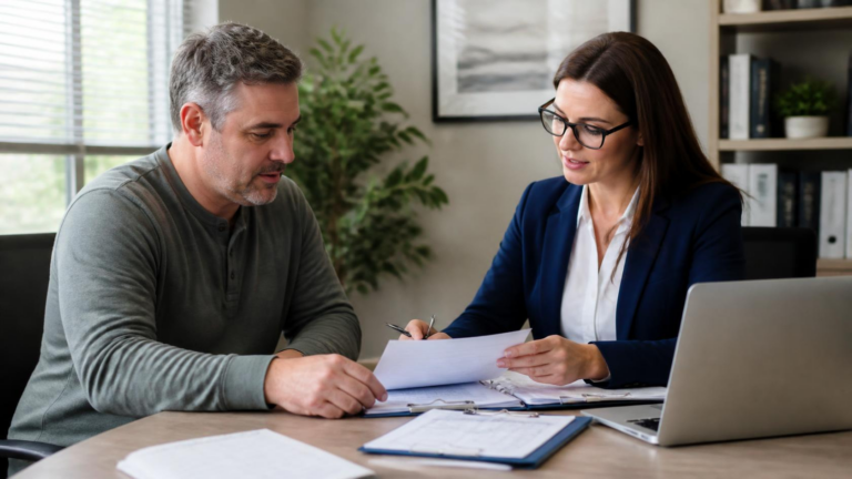 Person getting help with a Social Security Disability claim